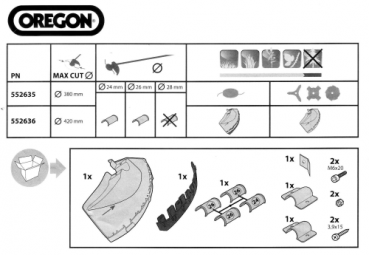Oregon Universal Messerschutz für Motorsensen und Freischneider bis 33 cm³
