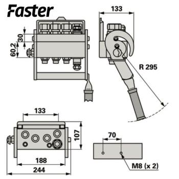 Preview: Faster Multikuppler 2PS08 4x1/2+E3 komplett