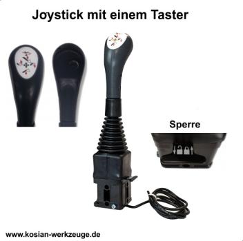 Joystick für Hydraulikventil, Kreuzhebel mit einem Taster