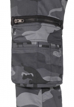 Oyster Zunfthose "Max" Camouflage ohne Schlag, camo grau