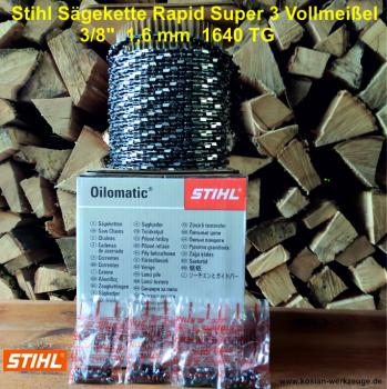 Stihl Sägekette Rapid Super 3 Vollmeißel 3/8" 1,6 mm 1640 TG