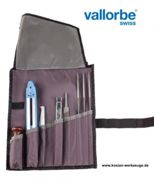 Vallorbe Schärfkit Pro in robuster Rolltasche Feilen-Ø 5,2 mm