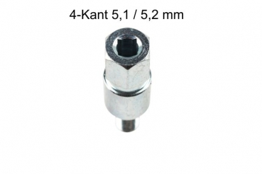 Wellenadapter 4-Kant 5,1 / 5,2 mm