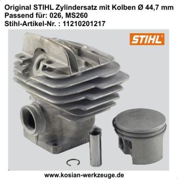 Original STIHL Zylindersatz mit Kolben für Stihl MS 260, 026