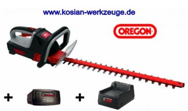 Oregon 36V Akku-Heckenschere HT255 mit 2,4 Ah Akku und Ladegerät