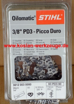 STIHL Hartmetall Sägekette Picco Duro 1,3mm, 35 cm