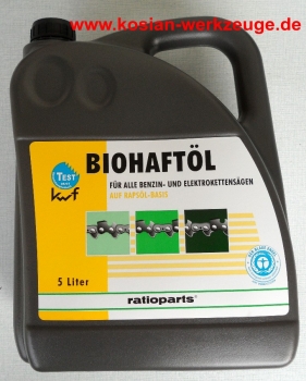 Ratioparts Bio-Sägekettenhaftöl 5L Kanister Biokettenöl
