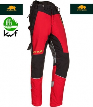 SIP W-AIR Schnittschutzhose, 1SNW rot-schwarz