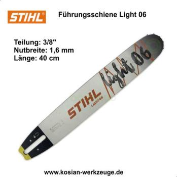 Stihl Führungsschiene Light 06 3/8" 40 cm 11Z Artikel-Nr. 3003 000 5213