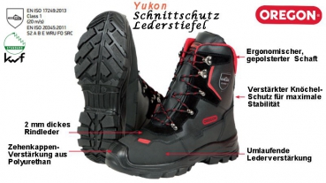 Oregon Schnittschutzstiefel Yukon Leder-Forststiefel