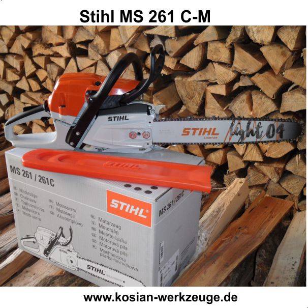 Stihl Motorsäge MS 261 CM 40cm Schnittlänge, Benzin-Kettensäge, Forstsäge,  Benzinsäge
