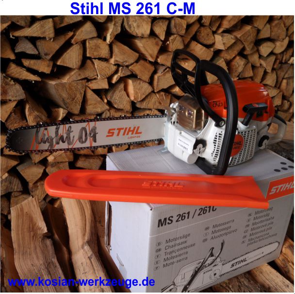 Stihl Motorsäge MS 261 CM 40cm Schnittlänge, Benzin-Kettensäge