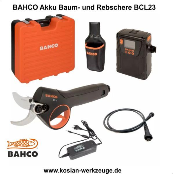 Bahco Akku Baumschere, Rebschere BLC23