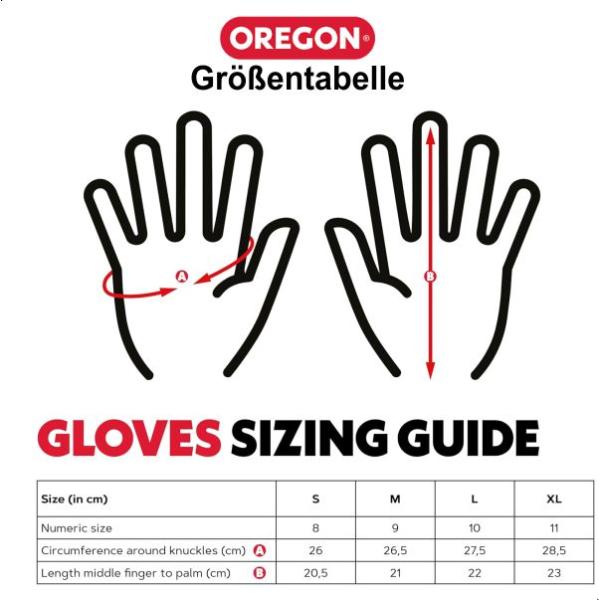 Oregon Protect Pro Schnittschutzhandschuh orange