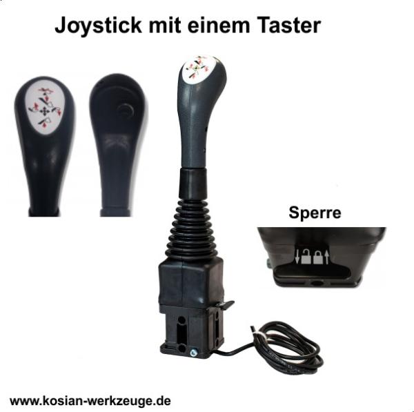 Joystick für Hydraulikventil, Kreuzhebel mit einem Taster