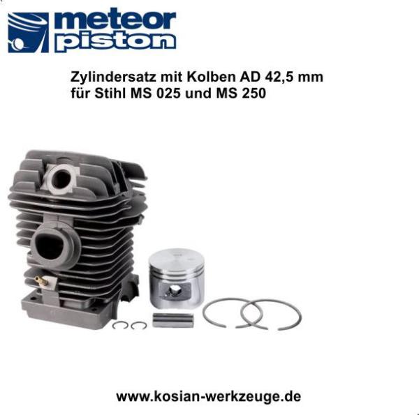 Meteor Zylindersatz mit Kolben für Stihl MS 250 oder 025